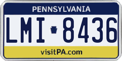 PA license plate LMI8436