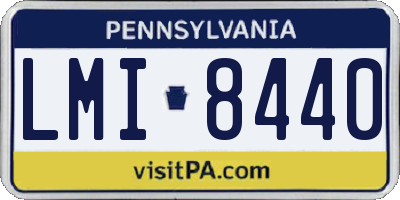 PA license plate LMI8440