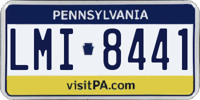 PA license plate LMI8441