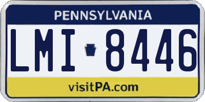 PA license plate LMI8446