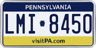 PA license plate LMI8450