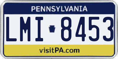 PA license plate LMI8453