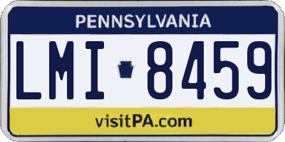 PA license plate LMI8459