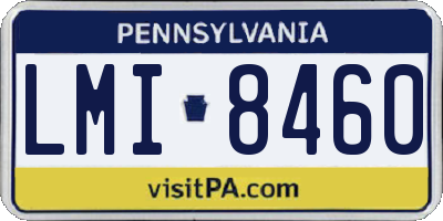 PA license plate LMI8460