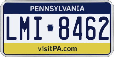 PA license plate LMI8462