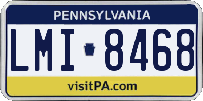 PA license plate LMI8468