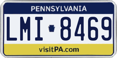 PA license plate LMI8469