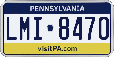 PA license plate LMI8470