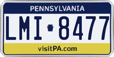 PA license plate LMI8477