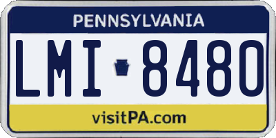 PA license plate LMI8480
