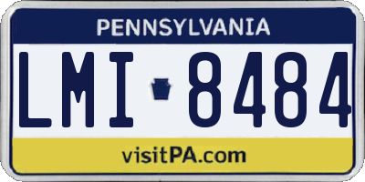PA license plate LMI8484