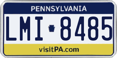 PA license plate LMI8485