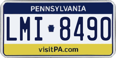 PA license plate LMI8490