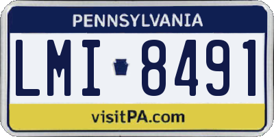 PA license plate LMI8491