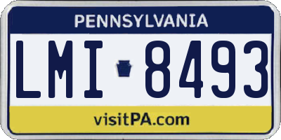 PA license plate LMI8493