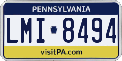 PA license plate LMI8494