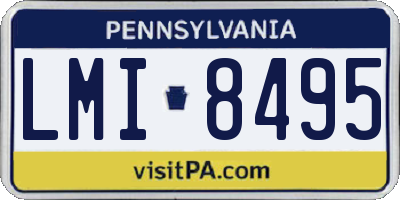 PA license plate LMI8495
