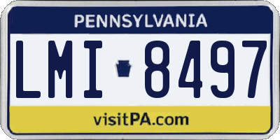 PA license plate LMI8497