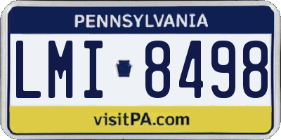 PA license plate LMI8498