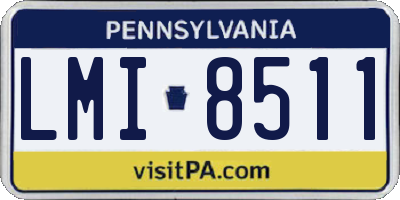 PA license plate LMI8511