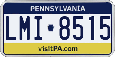PA license plate LMI8515
