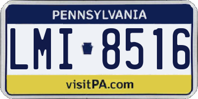 PA license plate LMI8516
