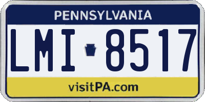 PA license plate LMI8517