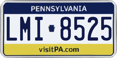PA license plate LMI8525