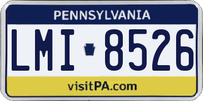PA license plate LMI8526