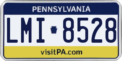 PA license plate LMI8528