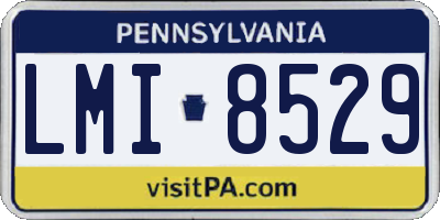 PA license plate LMI8529