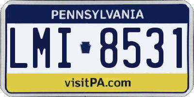 PA license plate LMI8531