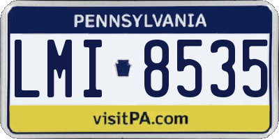 PA license plate LMI8535
