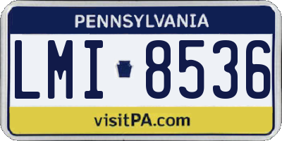 PA license plate LMI8536