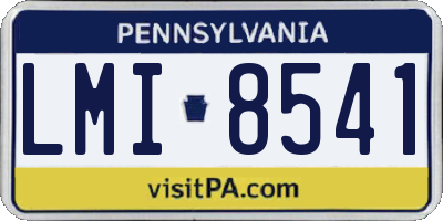 PA license plate LMI8541