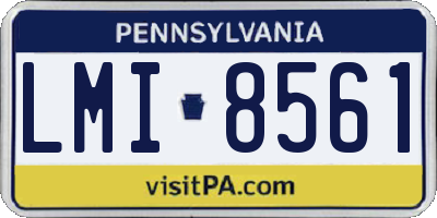 PA license plate LMI8561