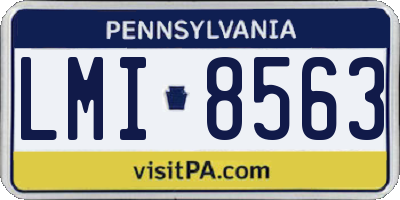 PA license plate LMI8563