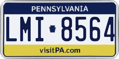 PA license plate LMI8564
