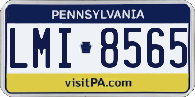 PA license plate LMI8565
