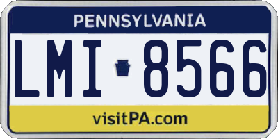 PA license plate LMI8566