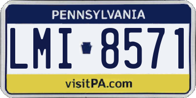 PA license plate LMI8571