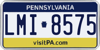 PA license plate LMI8575