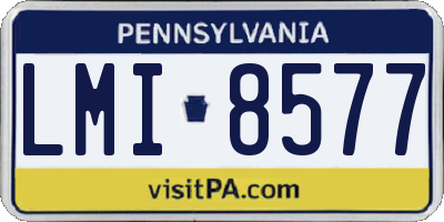 PA license plate LMI8577
