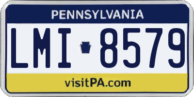 PA license plate LMI8579