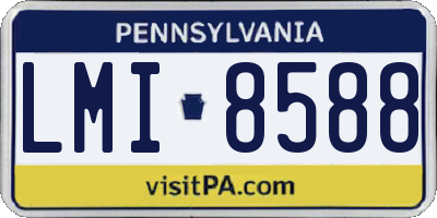 PA license plate LMI8588