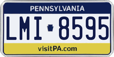 PA license plate LMI8595