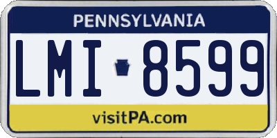 PA license plate LMI8599