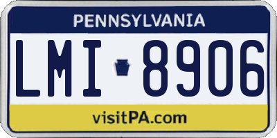 PA license plate LMI8906