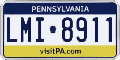 PA license plate LMI8911