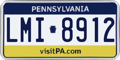 PA license plate LMI8912